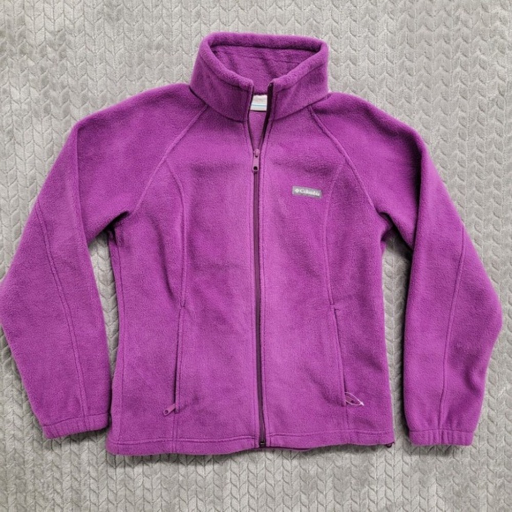 COLUMBIA Benton Springs Full Zip Fleece Office Jacket Women's‎ Size Medium Pink